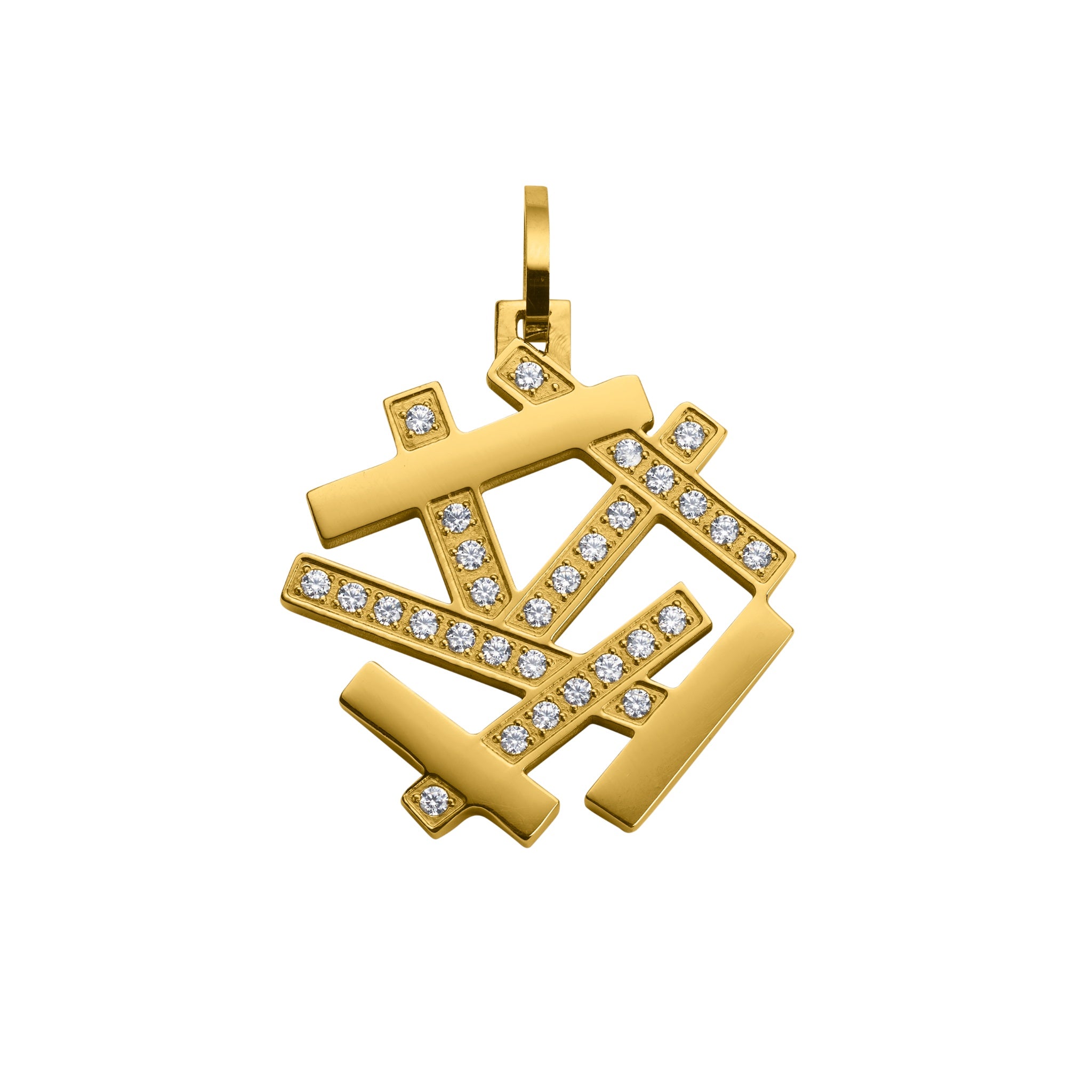 Anhänger Geometric Sparkle – Gold