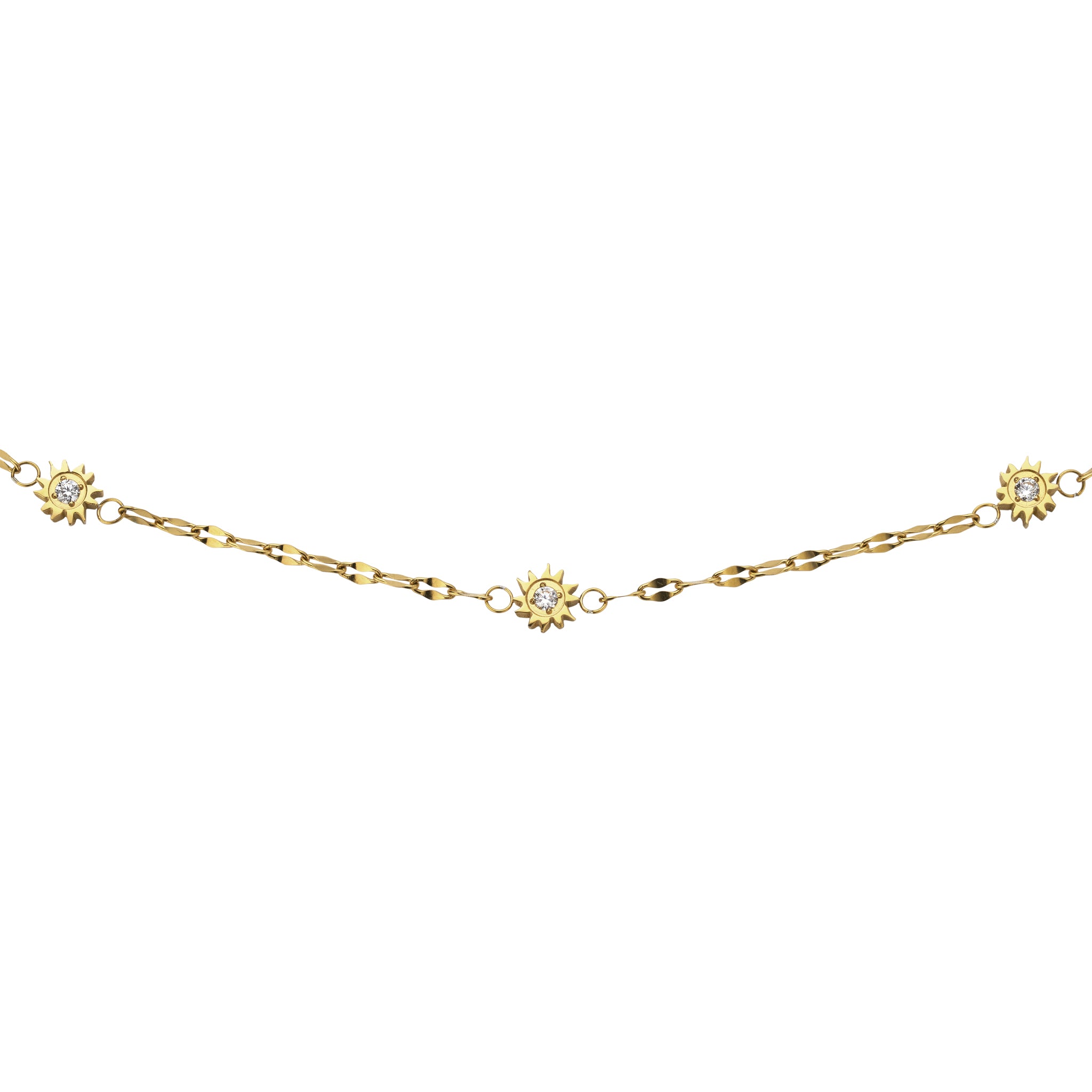 Magnetfußkette gold